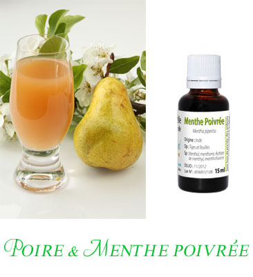 Poire et menthe poivrée