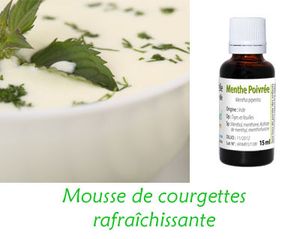 Mousse courgette menthe poivrée