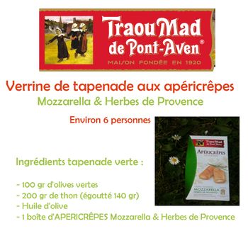 Traou mad ingrédients tapenade